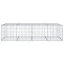 gabionkurv med cover 200x100x50 cm galvaniseret jern