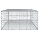 gabionkurv med cover 200x100x50 cm galvaniseret jern