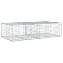 gabionkurv med cover 200x100x50 cm galvaniseret jern