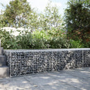gabionkurv med cover 200x100x50 cm galvaniseret jern