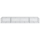 gabionkurv med cover 400x100x50 cm galvaniseret jern