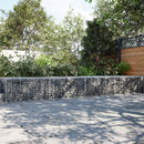 gabionkurv med cover 400x100x50 cm galvaniseret jern