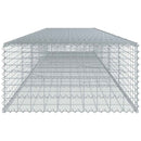 gabionkurv med cover 500x100x50 cm galvaniseret jern