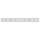 gabionkurv med cover 800x100x50 cm galvaniseret jern