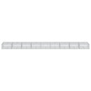gabionkurv med cover 900x100x50 cm galvaniseret jern