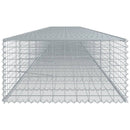 gabionkurv med cover 900x100x50 cm galvaniseret jern