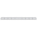 gabionkurv med cover 1000x100x50 cm galvaniseret jern