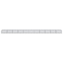 gabionkurv med cover 1100x100x50 cm galvaniseret jern