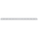 gabionkurv med cover 1200x100x50 cm galvaniseret jern
