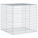 gabionkurv med cover 100x100x100 cm galvaniseret jern