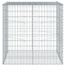 gabionkurv med cover 100x100x100 cm galvaniseret jern