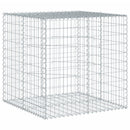 gabionkurv med cover 100x100x100 cm galvaniseret jern