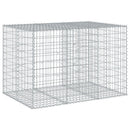 gabionkurv med cover 150x100x100 cm galvaniseret jern
