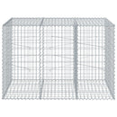 gabionkurv med cover 150x100x100 cm galvaniseret jern