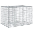 gabionkurv med cover 150x100x100 cm galvaniseret jern
