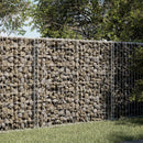 gabionkurv med cover 150x100x100 cm galvaniseret jern