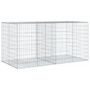 gabionkurv med cover 200x100x100 cm galvaniseret jern