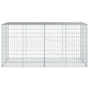 gabionkurv med cover 200x100x100 cm galvaniseret jern