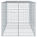 gabionkurv med cover 200x100x100 cm galvaniseret jern