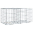 gabionkurv med cover 200x100x100 cm galvaniseret jern