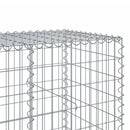 gabionkurv med cover 200x100x100 cm galvaniseret jern