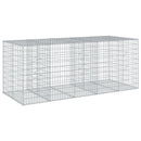 gabionkurv med cover 250x100x100 cm galvaniseret jern