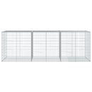 gabionkurv med cover 300x100x100 cm galvaniseret jern