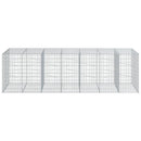gabionkurv med cover 350x100x100 cm galvaniseret jern