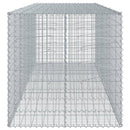 gabionkurv med cover 350x100x100 cm galvaniseret jern