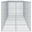 gabionkurv med cover 400x100x100 cm galvaniseret jern