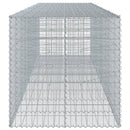 gabionkurv med cover 450x100x100 cm galvaniseret jern