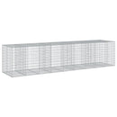 gabionkurv med cover 450x100x100 cm galvaniseret jern