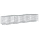 gabionkurv med cover 550x100x100 cm galvaniseret jern