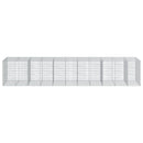 gabionkurv med cover 550x100x100 cm galvaniseret jern