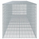 gabionkurv med cover 550x100x100 cm galvaniseret jern
