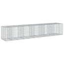 gabionkurv med cover 550x100x100 cm galvaniseret jern