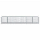 gabionkurv med cover 600x100x100 cm galvaniseret jern
