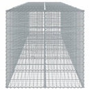 gabionkurv med cover 600x100x100 cm galvaniseret jern