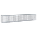 gabionkurv med cover 600x100x100 cm galvaniseret jern