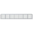 gabionkurv med cover 700x100x100 cm galvaniseret jern