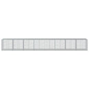 gabionkurv med cover 800x100x100 cm galvaniseret jern