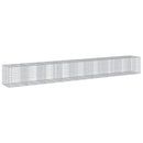 gabionkurv med cover 850x100x100 cm galvaniseret jern