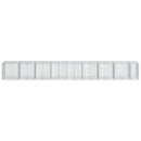 gabionkurv med cover 850x100x100 cm galvaniseret jern