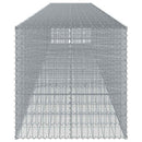 gabionkurv med cover 850x100x100 cm galvaniseret jern