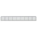gabionkurv med cover 900x100x100 cm galvaniseret jern
