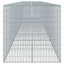 gabionkurv med cover 900x100x100 cm galvaniseret jern