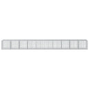 gabionkurv med cover 1000x100x100 cm galvaniseret jern