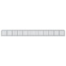 gabionkurv med cover 1200x100x100 cm galvaniseret jern