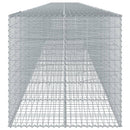 gabionkurv med cover 1200x100x100 cm galvaniseret jern