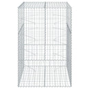gabionkurv med cover 100x100x150 cm galvaniseret jern